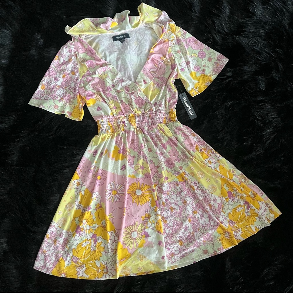 ModCloth Marvelous Flower Medley Dress